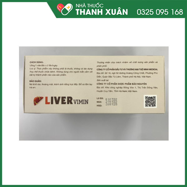 Liver Vimin hỗ trợ giải độc, thanh nhiệt, mát gan